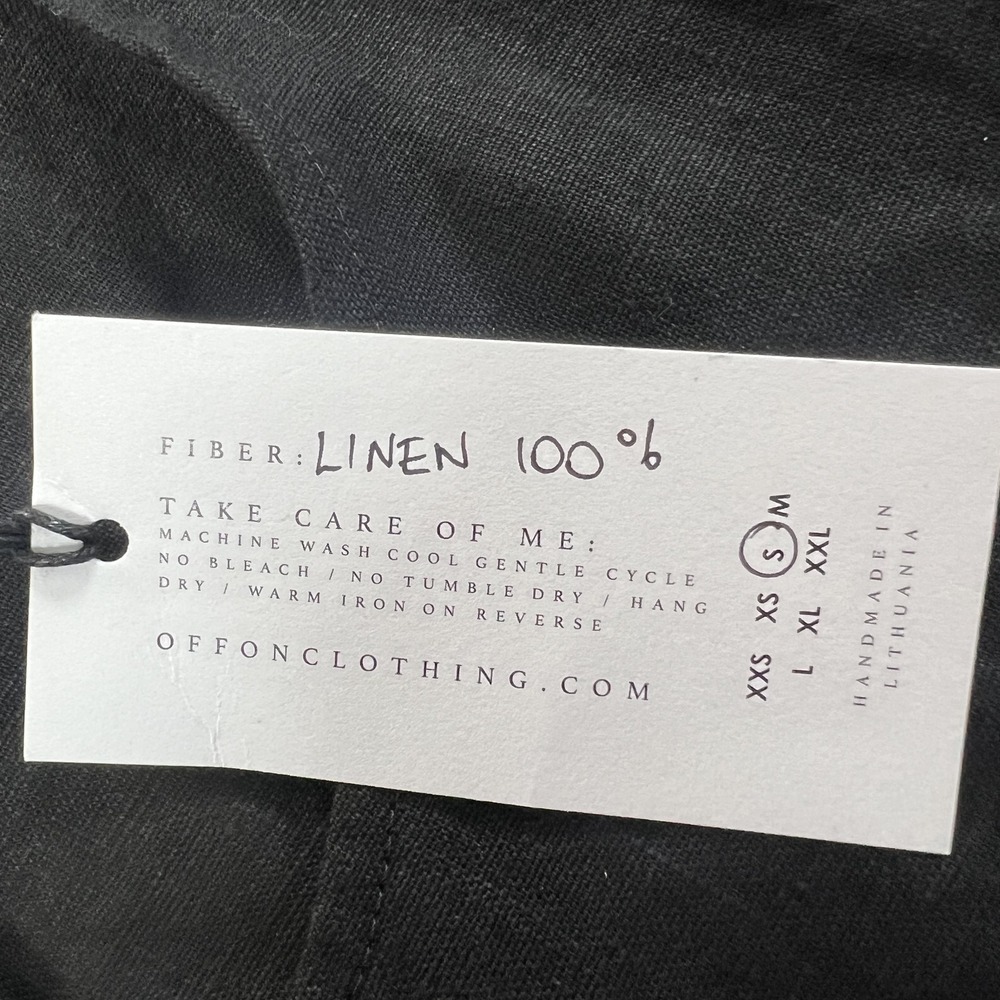 Offon Clothing Linen Jumpsuit Womens S Black Sleeveless Button Front Pockets - Picture 13 of 15